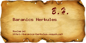 Baranics Herkules névjegykártya